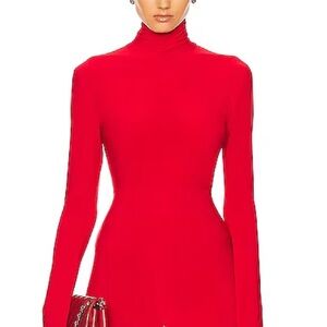 Norma Kamali Vibrant Red Turtleneck